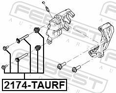 Guide d'étrier de frein FEBEST ref. 2174-TAURF