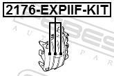 Piston, étrier de frein FEBEST 2176-EXPIIF-KIT