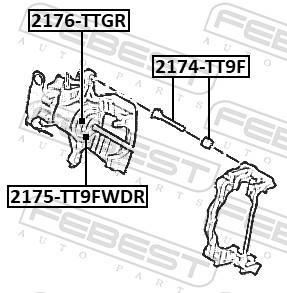 Piston, étrier de frein FEBEST 2176-TTGR