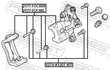 Étrier de frein FEBEST ref. 2177-FOCIIRR