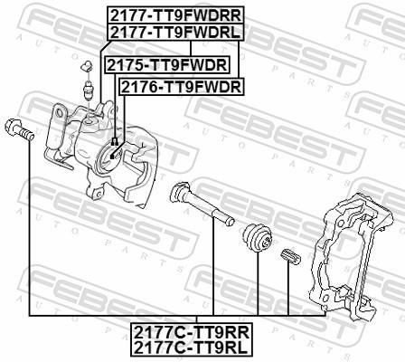 Pinça de travão FEBEST ref. 2177-TT9FWDRR