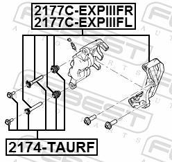 Jeu de supports d'étriers de freins FEBEST 2177C-EXPIIIFL
