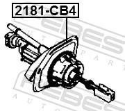 Emetteur d'embrayage (Cylindre émetteur de débrayage) FEBEST ref. 2181-CB4