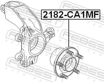 Moyeu de roue (Roulement de roue) FEBEST ref. 2182-CA1MF
