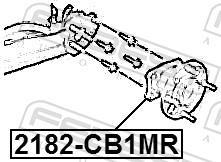 Moyeu de roue (Roulement de roue) FEBEST 2182-CB1MR