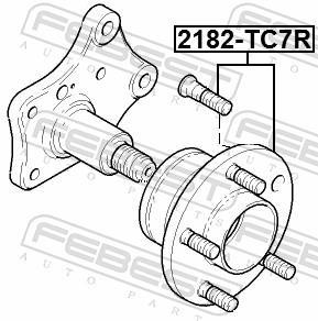 Moyeu de roue (Roulement de roue) FEBEST 2182-TC7R