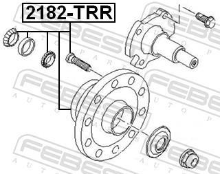 Moyeu de roue (Roulement de roue) FEBEST 2182-TRR