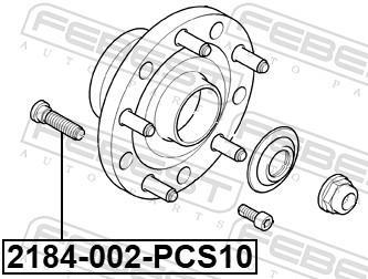 Pernos de fixação de roda FEBEST ref. 2184-002-PCS10