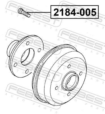 Tornillo de rueda FEBEST ref. 2184-005