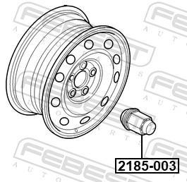 Écrou de roue FEBEST ref. 2185-003