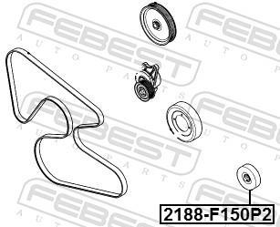 Galet enrouleur de courroie d'accessoire FEBEST 2188-F150P2