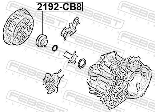 Suporte, controlo de embraiagem FEBEST ref. 2192-CB8
