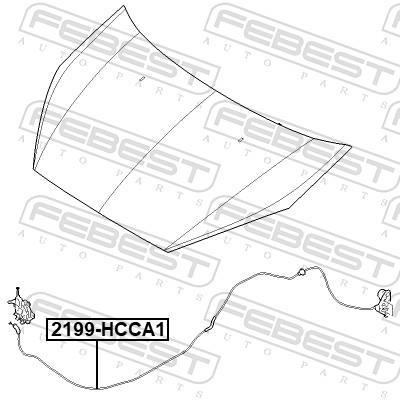 Tirette de capot moteur FEBEST ref. 2199-HCCA1