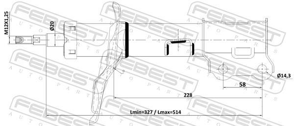 Amortisseur FEBEST ref. 22110-001FL