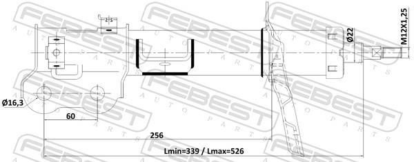 Amortisseur FEBEST ref. 22110-002FL