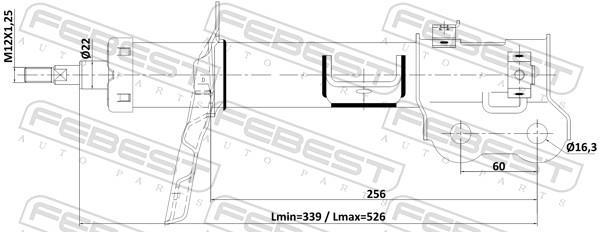 Amortiguador FEBEST ref. 22110-002FR