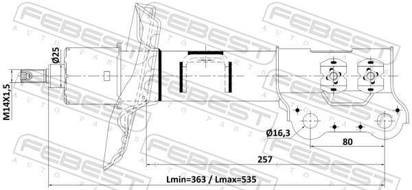 Amortecedor de choques FEBEST ref. 22110-003FL