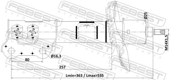 Amortiguador FEBEST ref. 22110-003FR