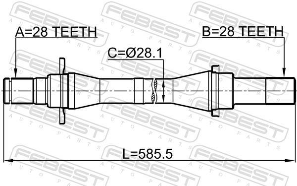 Cardã FEBEST 2212-CARFMCRH