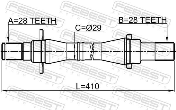 Cardan FEBEST 2212-OPIRH