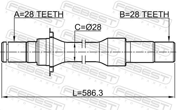 Cardan FEBEST 2212-SEDRH