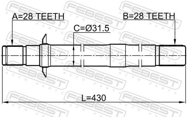 Cardan FEBEST ref. 2212-SORRH