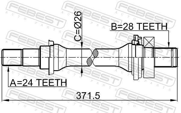 Cardan FEBEST ref. 2212-SPAAT