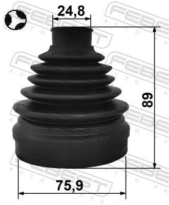 Fole de cardã FEBEST 2215-D9T