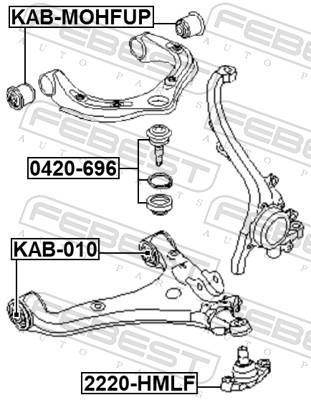 Rotule de suspension (Rotule de pivot) FEBEST 2220-HMLF