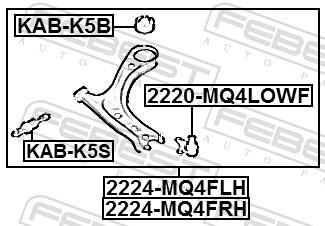 Rotule de suspension (Rotule de pivot) FEBEST 2220-MQ4LOWF