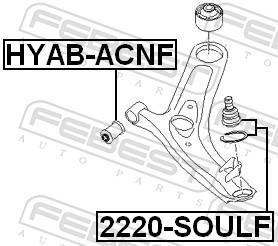 Rótula de suspensão FEBEST ref. 2220-SOULF