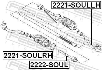 Rótula barra de dirección FEBEST ref. 2221-SOULLH