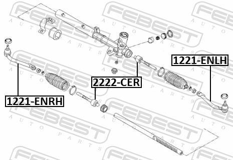 Tirante da direção FEBEST ref. 2222-CER