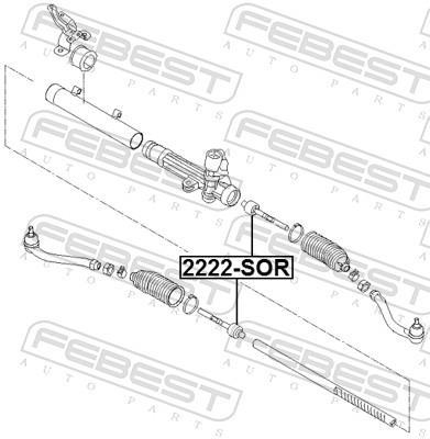 Tirante da direção FEBEST ref. 2222-SOR