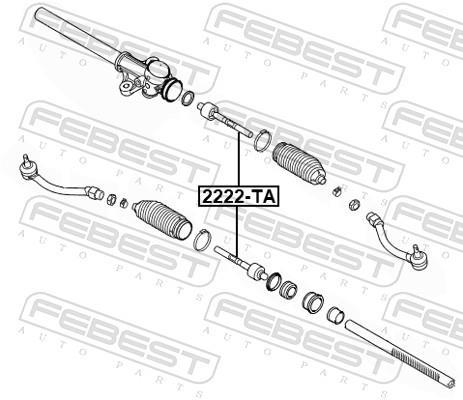Tirante da direção FEBEST ref. 2222-TA