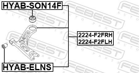 Triangle de suspension FEBEST ref. 2224-F2FRH