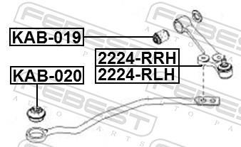 Triângulo, braço de suspensão FEBEST ref. 2224-RRH