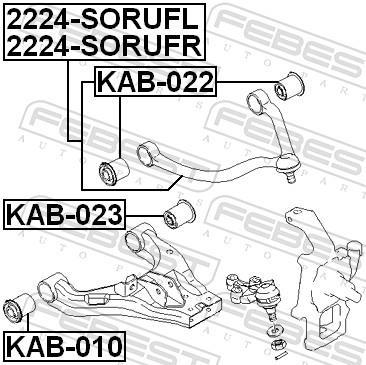 Triângulo, braço de suspensão FEBEST ref. 2224-SORUFR