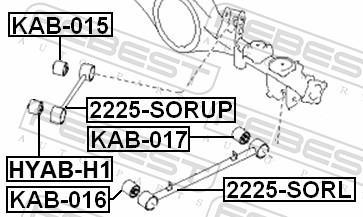 Triângulo, braço de suspensão FEBEST ref. 2225-SORL