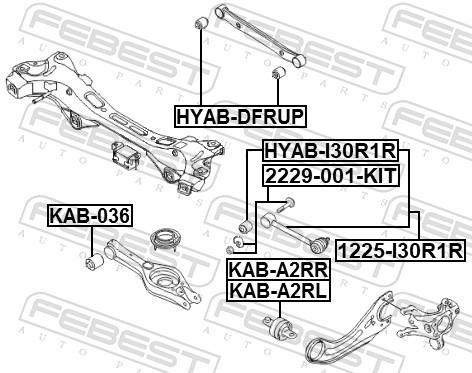 Tornillo corrector de inclinación FEBEST ref. 2229-001-KIT