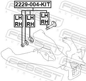 Vis de correction du carrossage FEBEST ref. 2229-004-KIT