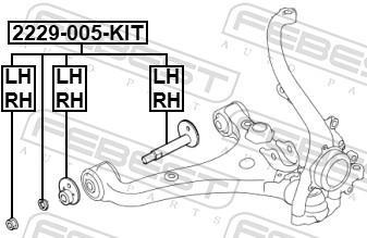 Parafuso de correcção do camber FEBEST ref. 2229-005-KIT