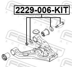 Vis de correction du carrossage FEBEST ref. 2229-006-KIT