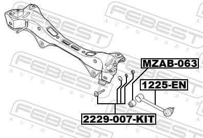 Vis de correction du carrossage FEBEST ref. 2229-007-KIT
