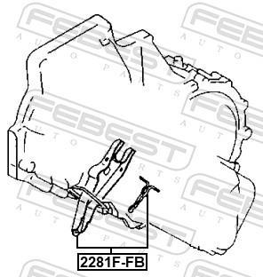 Fourchette de débrayage, embrayage FEBEST ref. 2281F-FB
