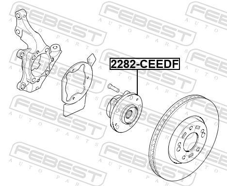 Moyeu de roue (Roulement de roue) FEBEST ref. 2282-CEEDF