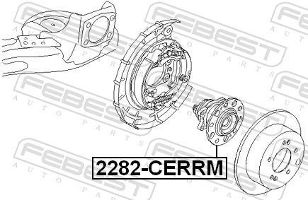 Moyeu de roue (Roulement de roue) FEBEST ref. 2282-CERRM