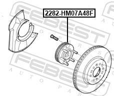 Moyeu de roue (Roulement de roue) FEBEST 2282-HM07A48F