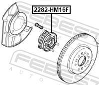 Moyeu de roue (Roulement de roue) FEBEST ref. 2282-HM16F