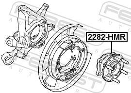Moyeu de roue (Roulement de roue) FEBEST 2282-HMR